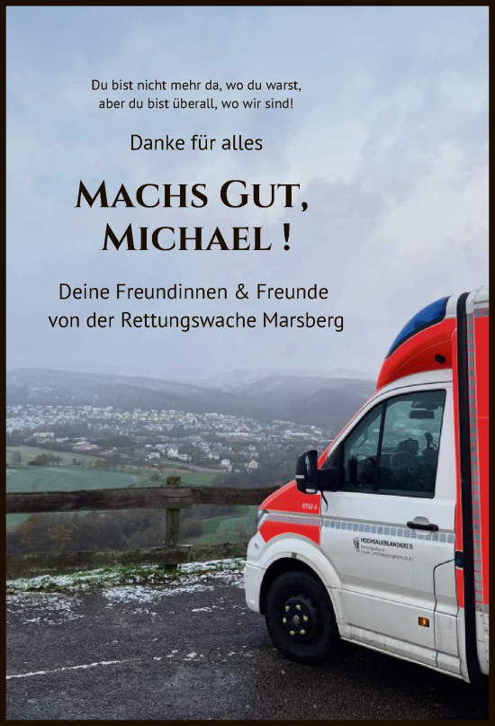 Traueranzeige von Michael Thiel von WA