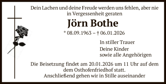 Traueranzeige von Jörn Bothe von HASO