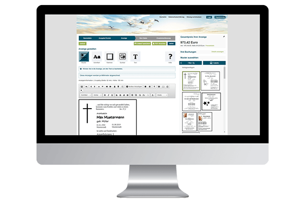 TRAUERANZEIGE AUFGEBEN